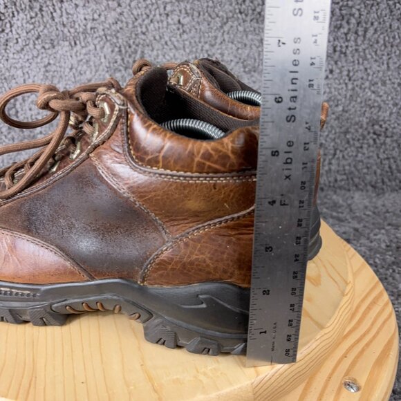 Vtg GBX Chukka Boots Mens Size 9.5 Brown Distressed Leather Suede Lace Up Ankle - Picture 5 of 8